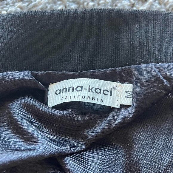 Anna Kaci Black Sequin Bomber Jacket Womens M Shimmery Eclectic Grandma Party - Picture 4 of 7